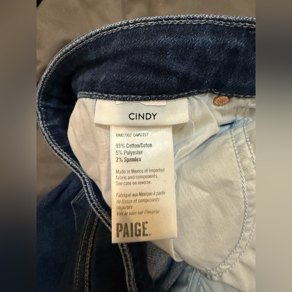 PAIGE Dark Blue Cindy Straight Leg Jeans // 16W - Picture 6 of 9
